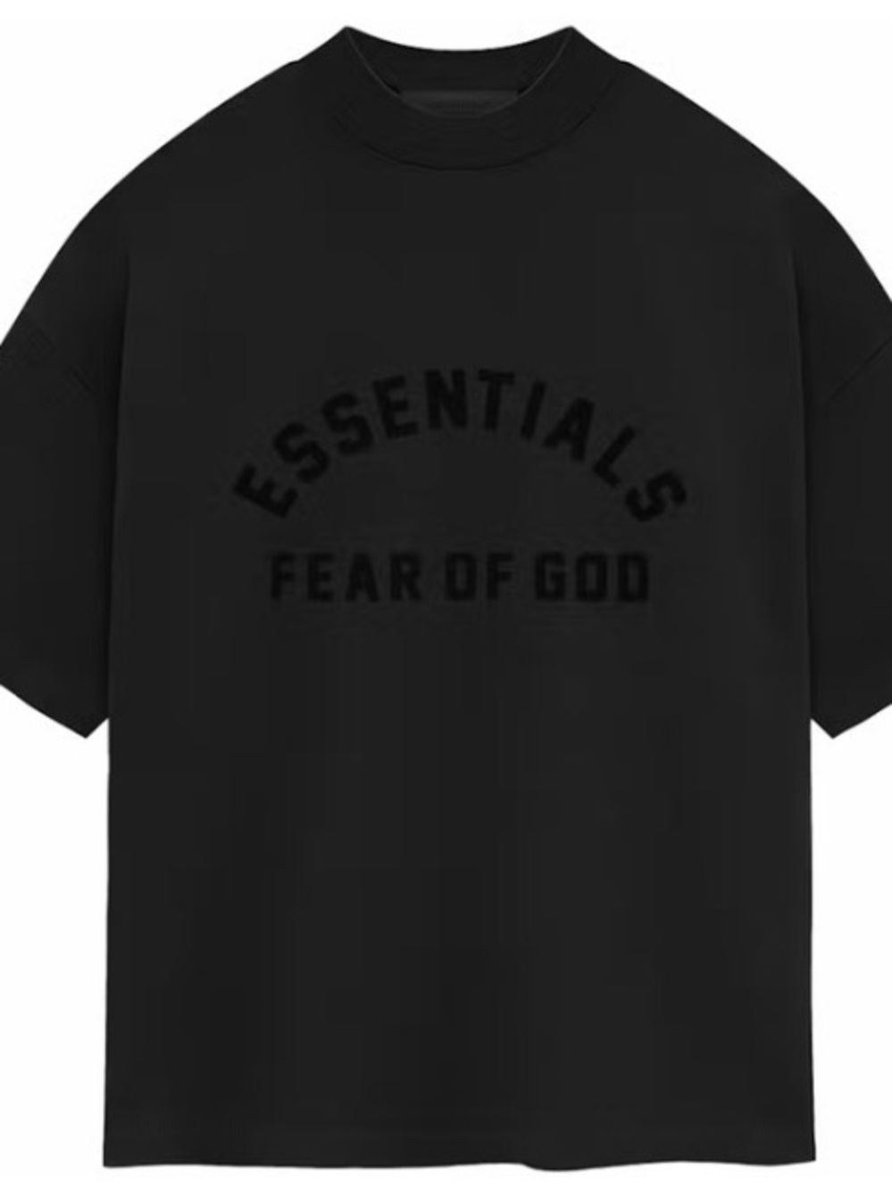 Essentials Black Arc Logo Short Sleeve Tee